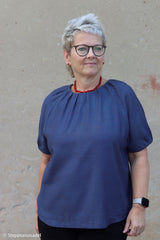 Baumwollwebware mercerisiert Mika Swafing dunkelblau