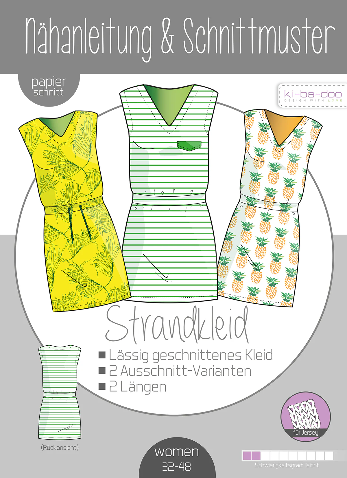 Papierschnittmuster Strandkleid Kibadoo