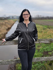 Kunstleder Raute Debbie schwarz Swafing