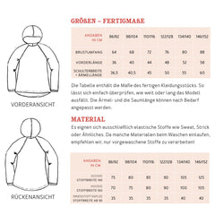 Papierschnittmuster Toni Hoodie Kinder Studio Schnittreif