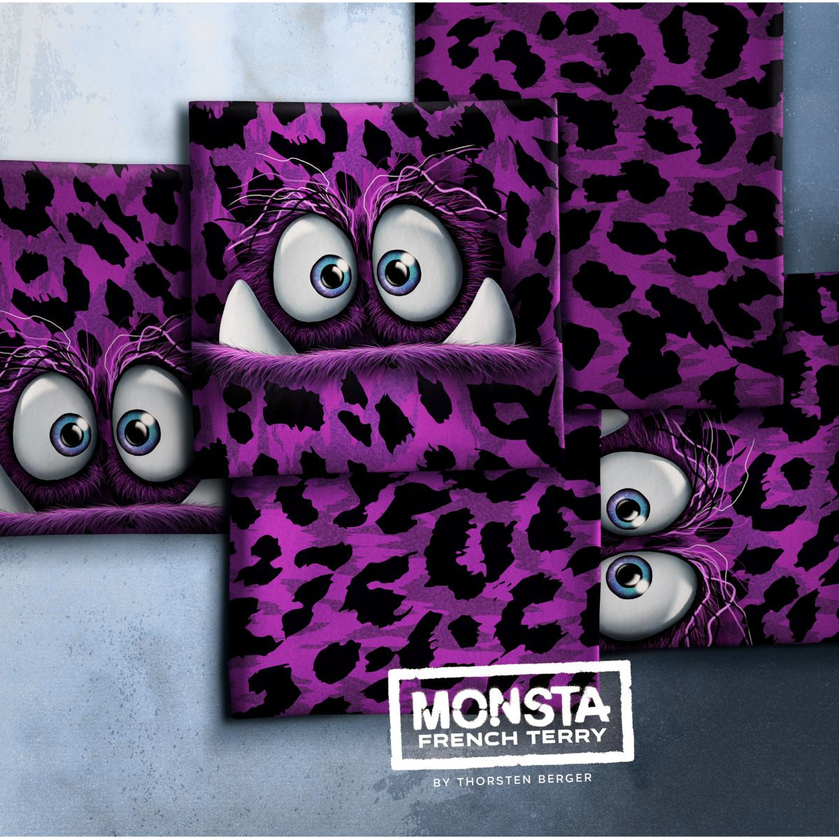 Thorsten Berger French Terry Panel Monsta Leo pink