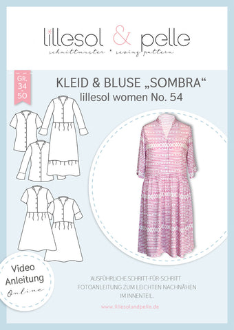 Papierschnittmuster Kleid und Bluse Sombra Lillesol und Pelle