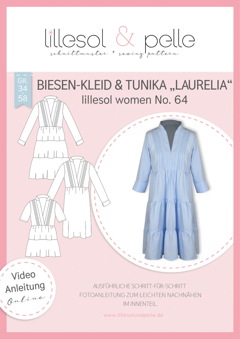 Papierschnittmuster Lillesol women Nr. 64 Biesen Kleid & Tunika Laurelia Lillesol & Pelle