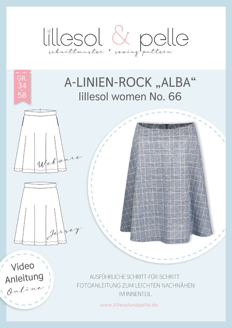 Papierschnittmuster A Linien Rock Alba Lilleso und Pelle