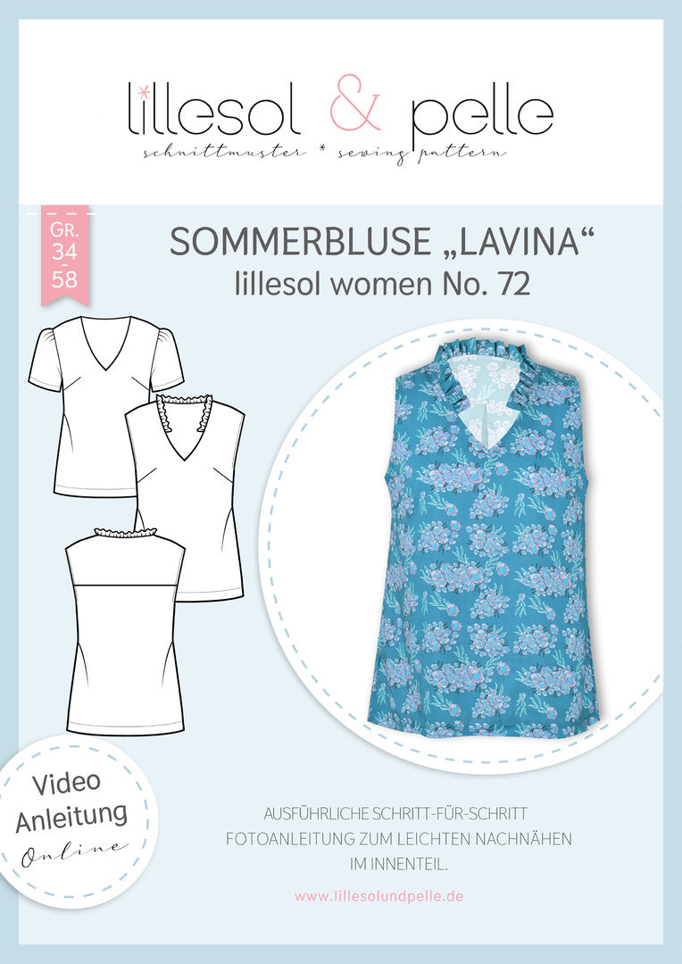 Papierschnittmuster Sommerbluse Lavina Lillesol & Pelle