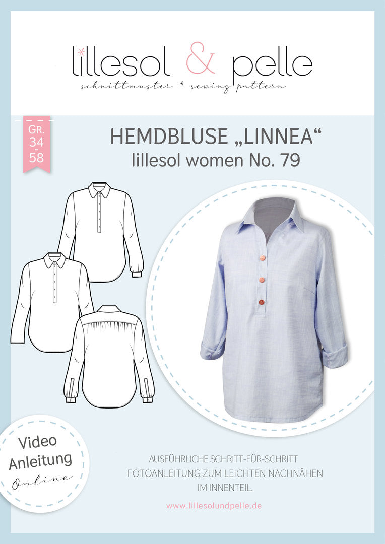 Papierschnittmuster Hemdbluse Linnea Lillesol & Pelle