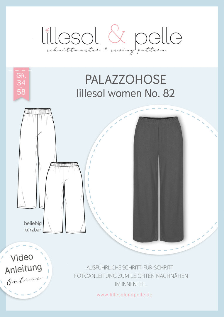 Papierschnittmuster Palazzohose Lillesol und Pelle