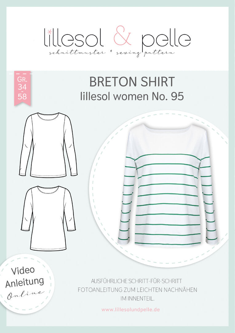 Papierschnittmuster Breton Shirt Lillesol und Pelle