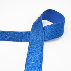 Gummiband Glitzer 40mm blau