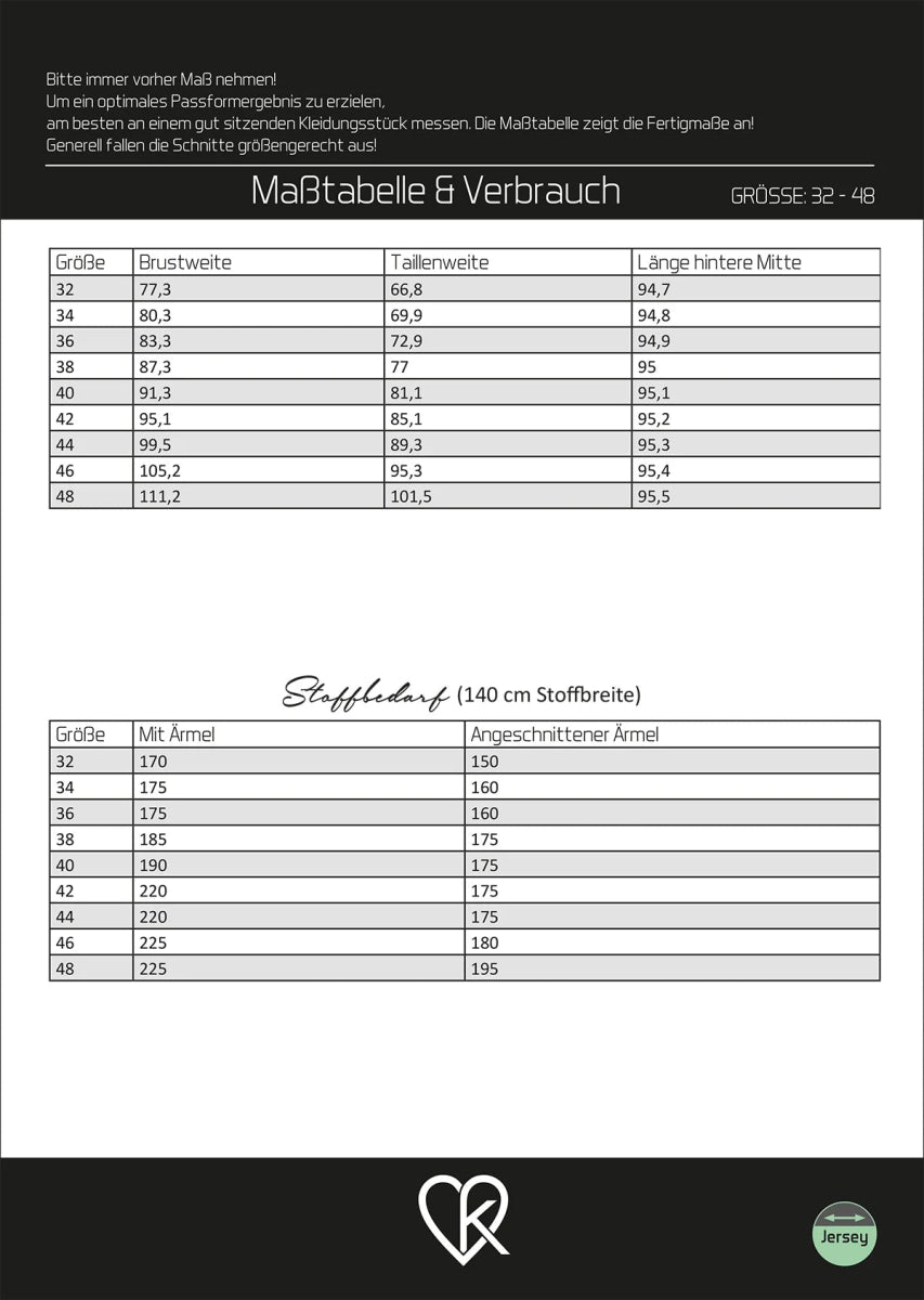 Basic Wickelkleid Damen 32 - 48 Ki - ba - doo Papierschnittmuster - Stoffmeisterei