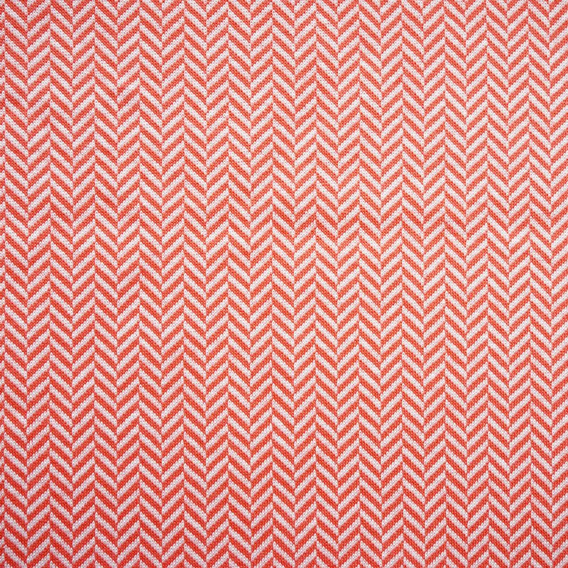 Bio Jacquard - Fischgrät koralle - Stoffonkel - Stoffmeisterei