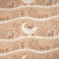 Bio Jersey Susalabim Winterkinder beige - Stoffonkel - Stoffmeisterei