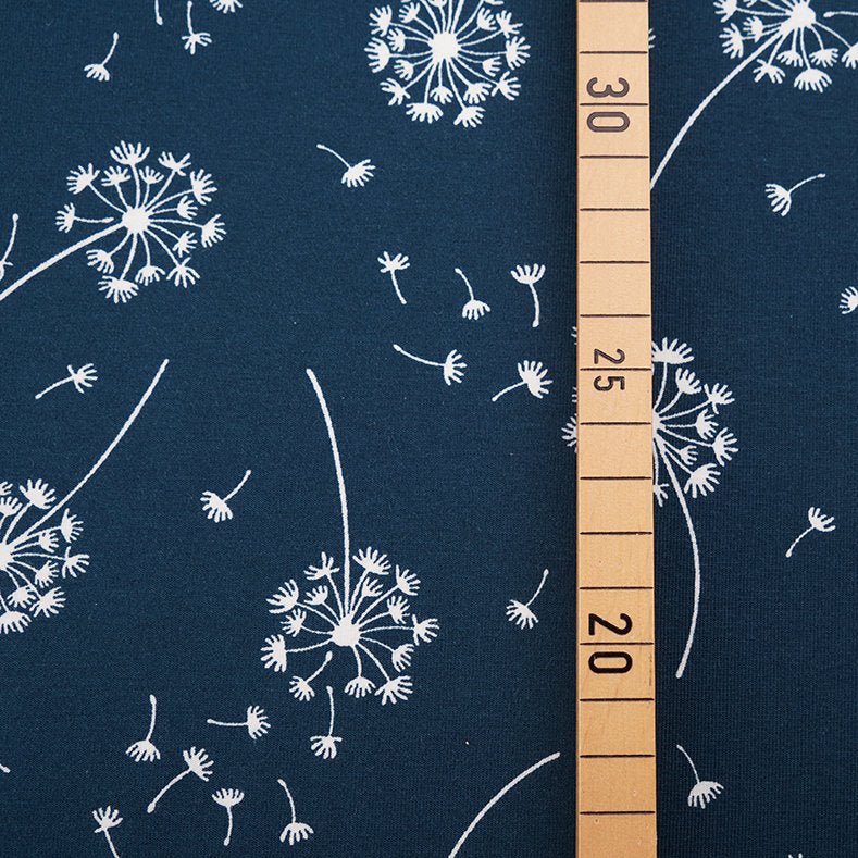 Biojersey Pusteblume - water by night - Stoffonkel - Stoffmeisterei