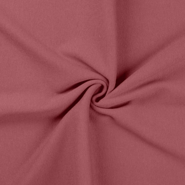 Bündchen glatt old pink - dunkles altrosa - Stoffmeisterei