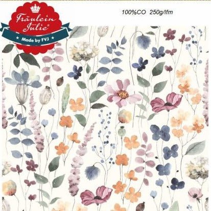 Canvas Aquarell Blumenwiese - Fräulein von Julie - Stoffmeisterei