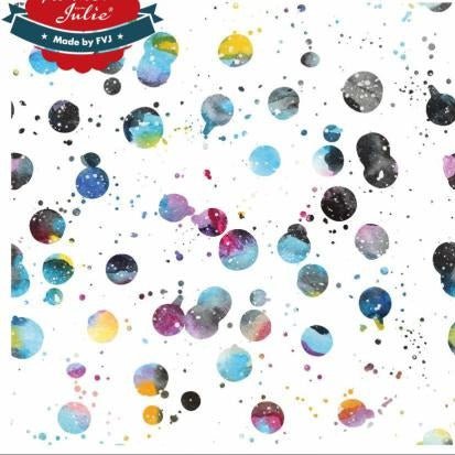 Canvas Aquarell bunt auf weiß - Fräulein von Julie - Stoffmeisterei
