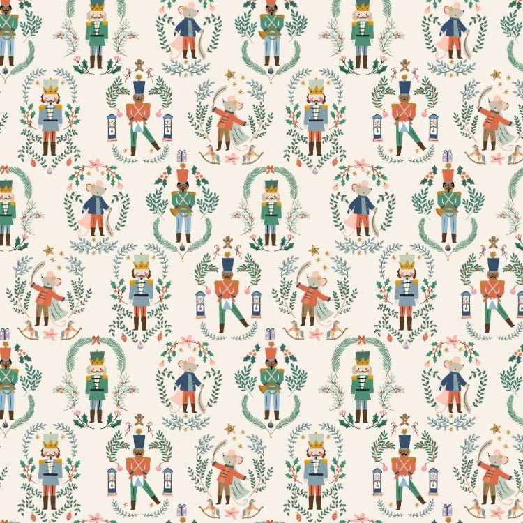 Dear Stella Fabrics Nutcracker Suite Santas gift Nutcracker cream - Stoffmeisterei