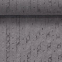 Lochjersey Pointelle Alina Swafing taupe - Stoffmeisterei