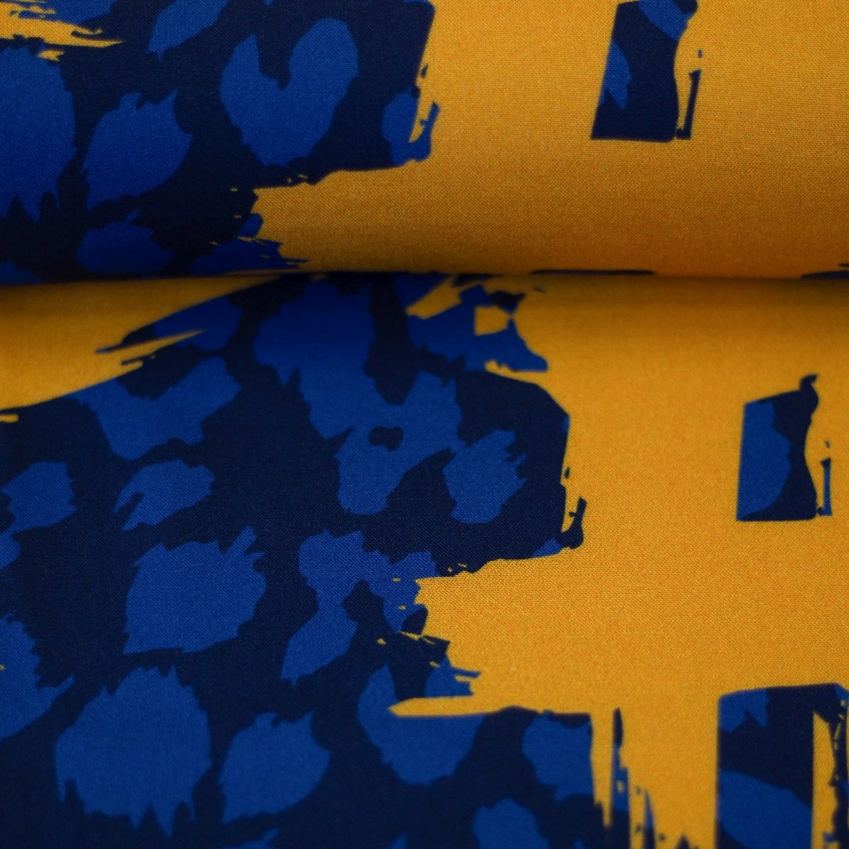 Love Collection Kibadoo Viskose blau Leo Hashtag # - Stoffmeisterei