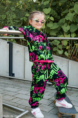 Sweat angeraut Happy Smile schwarz von Christiane Zielinski Swafing