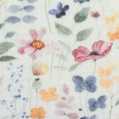 Musselin Blumen Aquarell - Stoffmeisterei