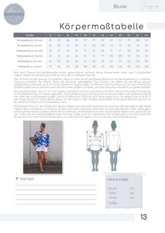 Oversizebluse Cassis Gr. 32 - 54 Damen - Meine Herzenswelt - Papierschnittmuster - Stoffmeisterei