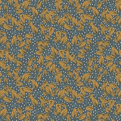 RJR Fabrics - Baumwollwebware - Magic Of Yosemite - Leaf Fall - Dark Teal Fabric - by Julia Dreams - Stoffmeisterei