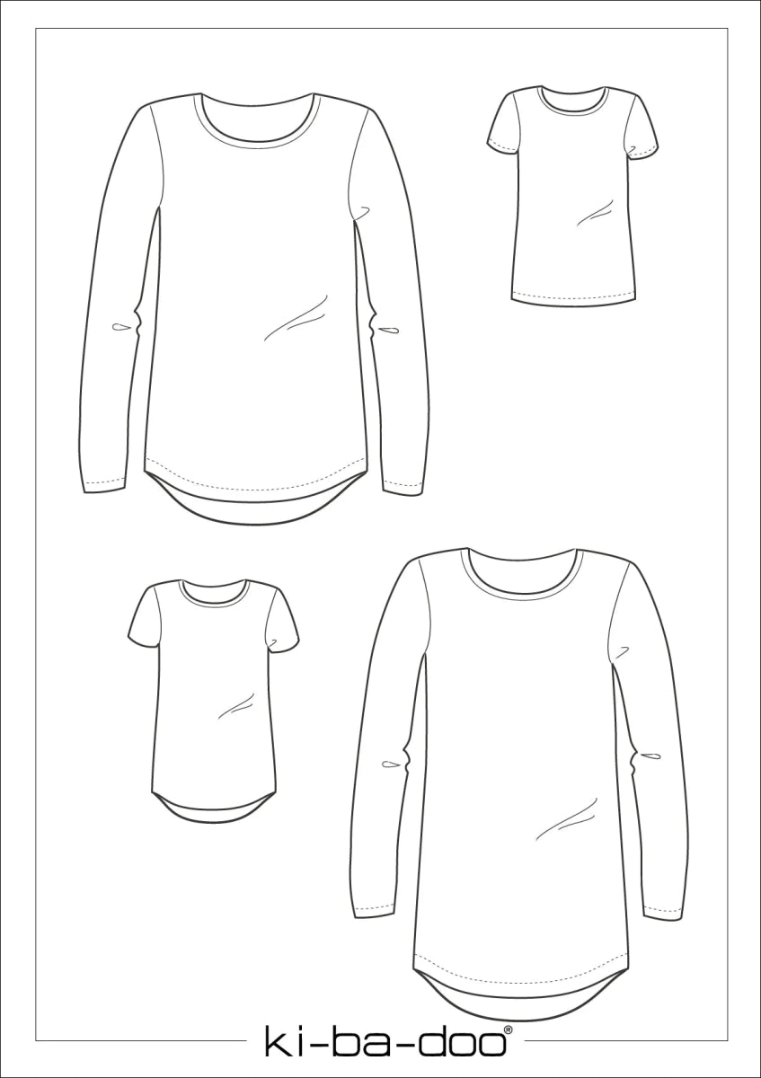 Shirt Seike Kinder 80 - 164 Ki - ba - doo Papierschnittmuster - Stoffmeisterei