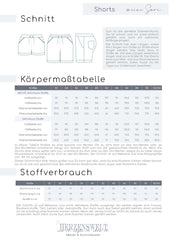 Shorts Suri Damen Gr. 32 - 52 - Meine Herzenswelt - Papierschnittmuster - Stoffmeisterei