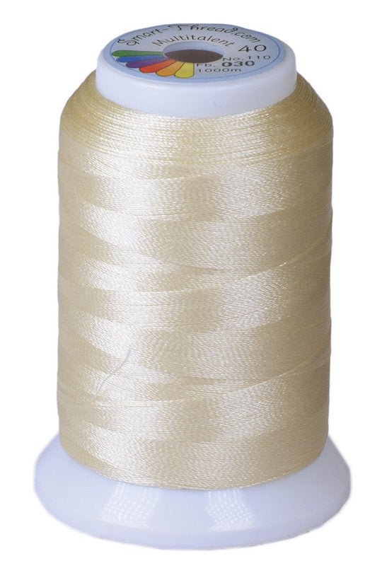 Stickgarn Multitalent® 40 creme 1000m von Smart Thread - Stoffmeisterei