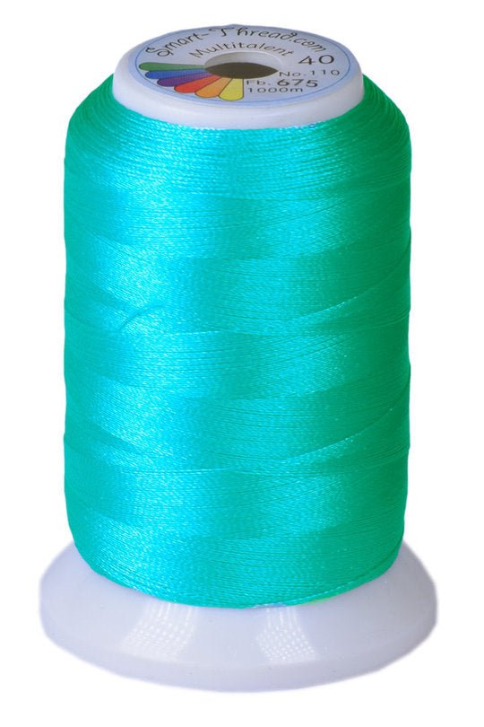 Stickgarn Multitalent® 40 grün blau 1000m von Smart Thread - Stoffmeisterei