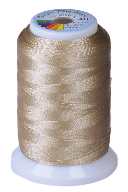 Stickgarn Multitalent® 40 hell beige grau 1000m von Smart Thread - Stoffmeisterei