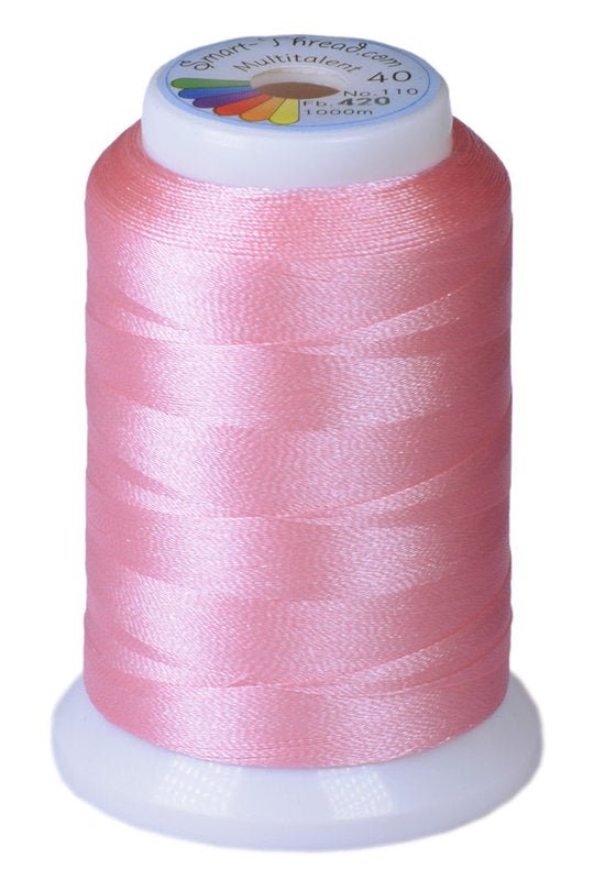 Stickgarn Multitalent® 40 hell rosa 1000m von Smart Thread - Stoffmeisterei