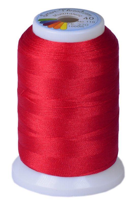 Stickgarn Multitalent® 40 kirsch rot 1000m von Smart Thread - Stoffmeisterei