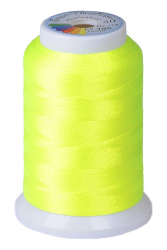 Stickgarn Multitalent® 40 neon gelb 1000m von Smart Thread - Stoffmeisterei