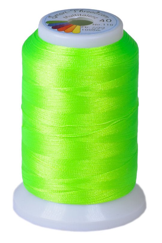 Stickgarn Multitalent® 40 neon grün 1000m von Smart Thread - Stoffmeisterei