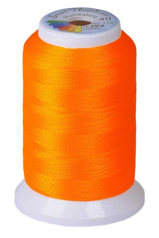 Stickgarn Multitalent® 40 neon orange 1000m von Smart Thread - Stoffmeisterei