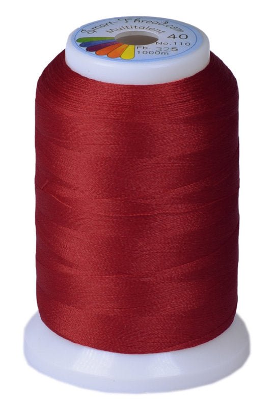 Stickgarn Multitalent® 40 rubin rot 1000m von Smart Thread - Stoffmeisterei