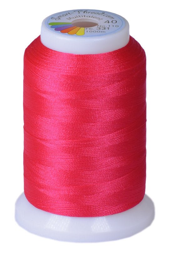 Stickgarn Multitalent® 40 strahlend pink rot 1000m von Smart Thread - Stoffmeisterei