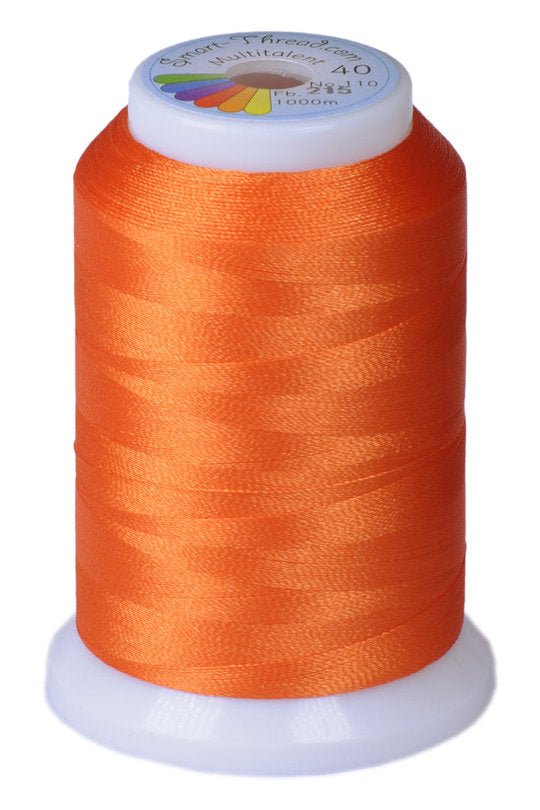 Stickgarn Multitalent® 40 zinnober orange 1000m von Smart Thread - Stoffmeisterei