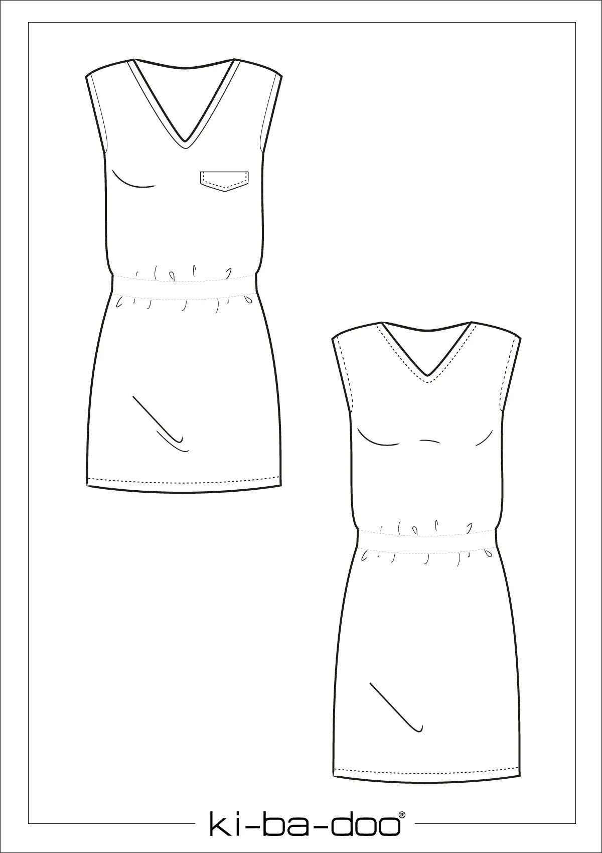Papierschnittmuster Strandkleid Kibadoo